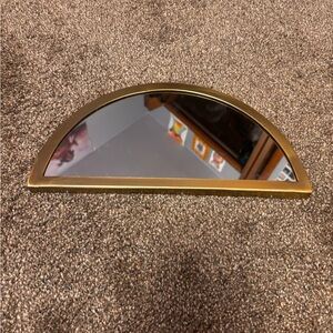 Gold Half-Moon Wall Mirror